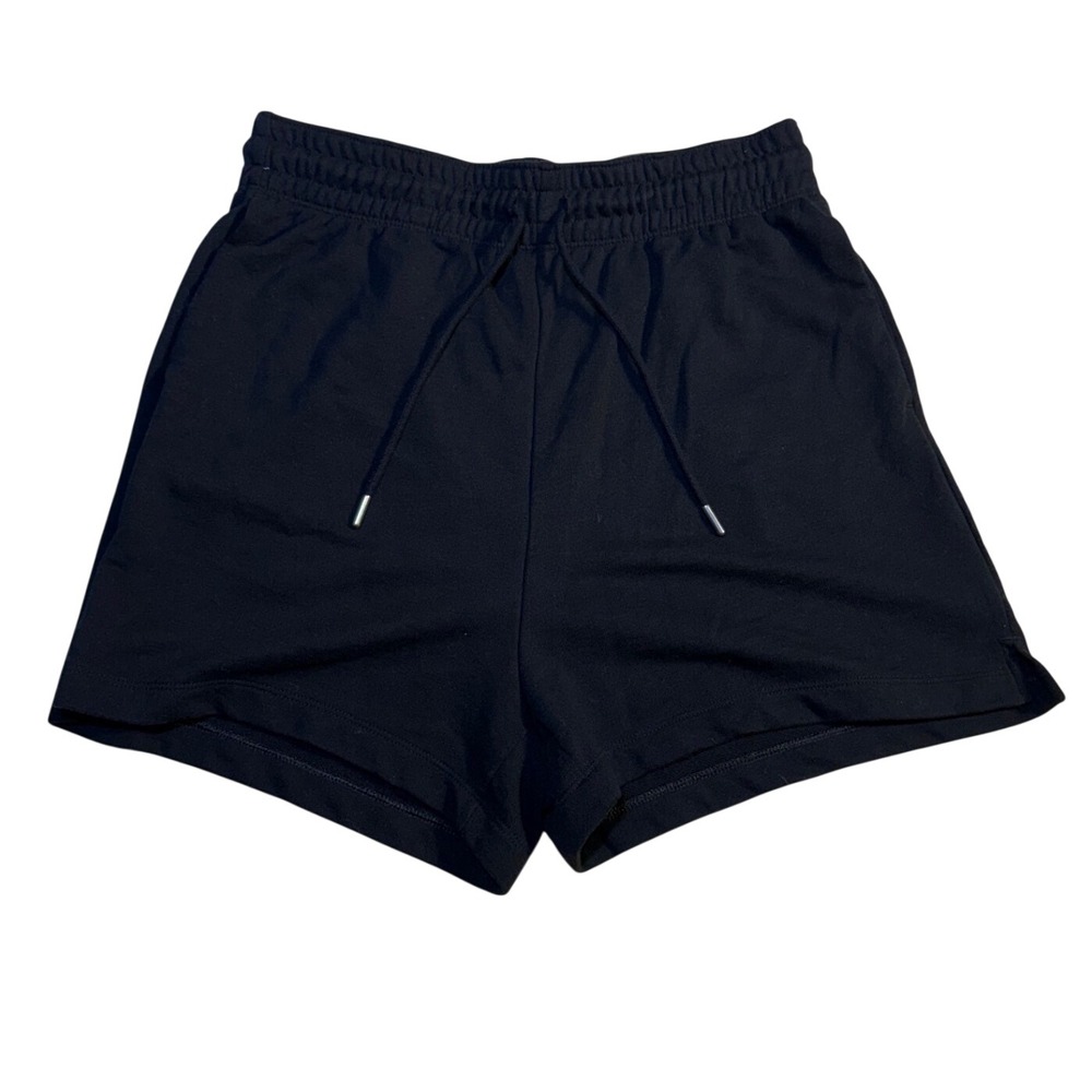 HM Black Sweat Shorts Mens Medium Athletic Drawstring Cotton Blend New NWT-2056